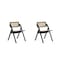 Manhattan Comfort Lambinet Folding Dining Chair in Black and Natural Cane, Set of 2 DCCA07-BK - alternate 1